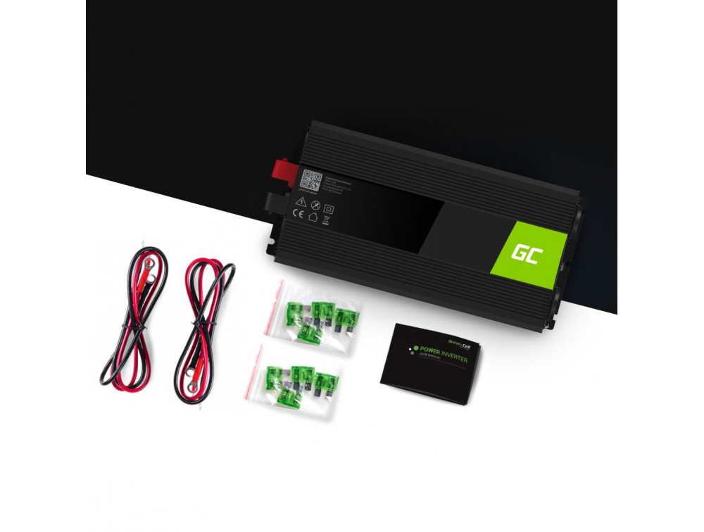 Перетворювач напруги інвертор Green Cell 24V на 230 V 1500 W/3000 W - Зображення 6