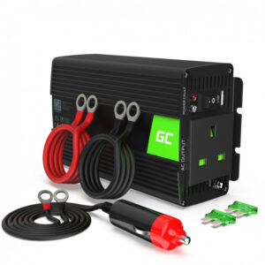 Перетворювач напруги інвертор Green Cell 24V на 230 V 500 W/1000W UK чиста синусоїда