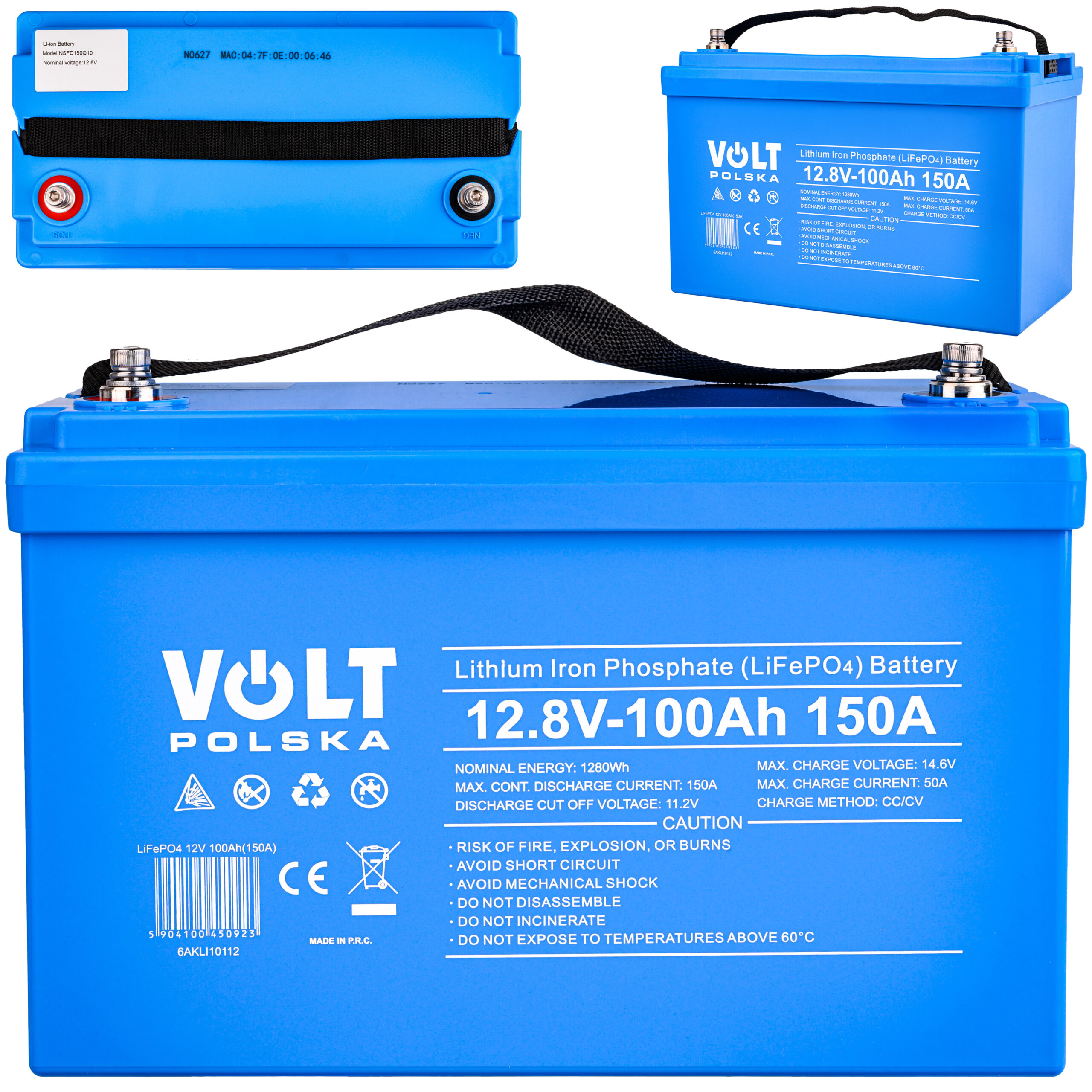 Акумуляторна батарея Volt Polska LiFePO4 12,8 V 100 Ah (150 А) + BMS + Bluetooth - Зображення 3