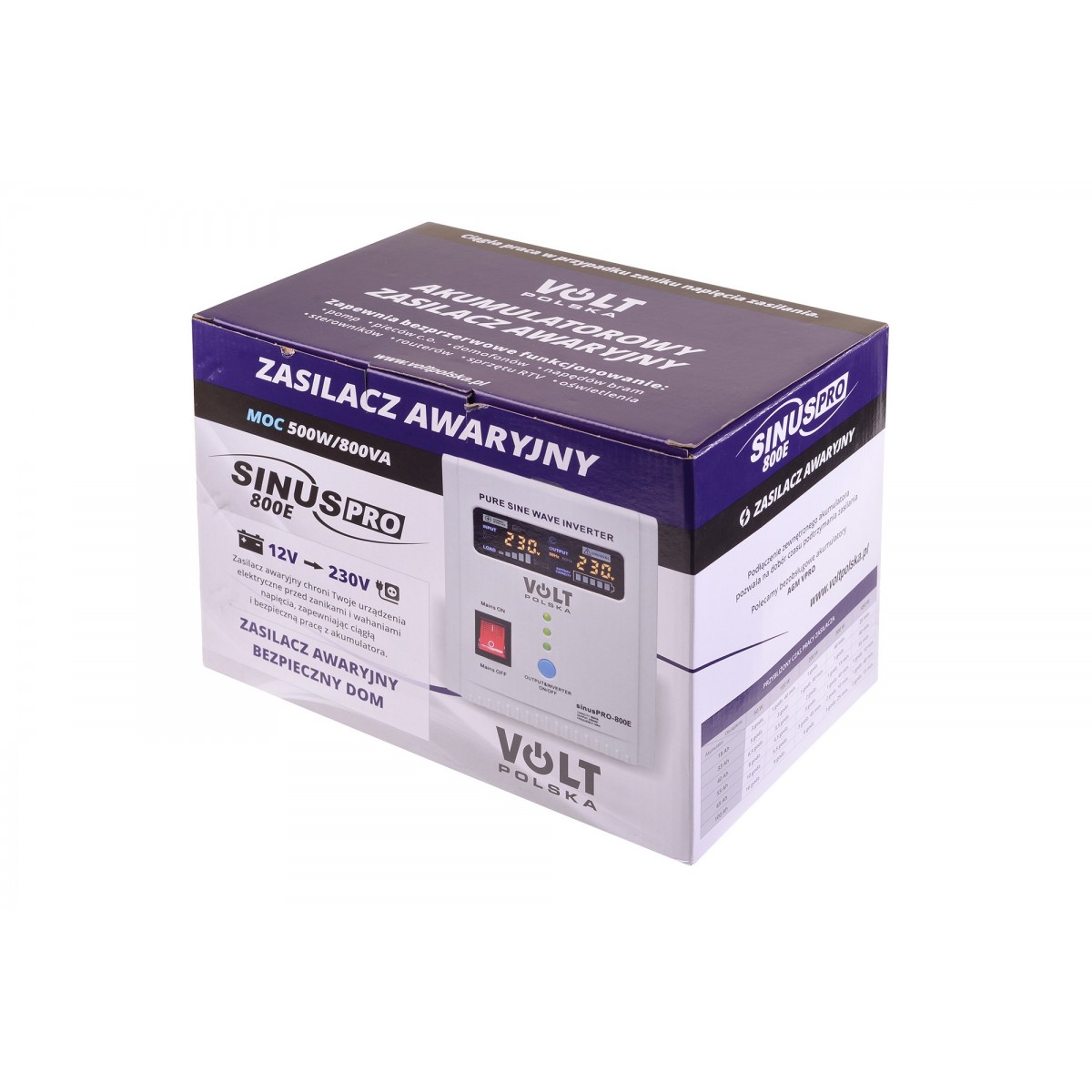 ДБЖ Перетворювач напруги Volt Polska Sinus PRO 800 E 12/230 V (500/800W) - Зображення 5