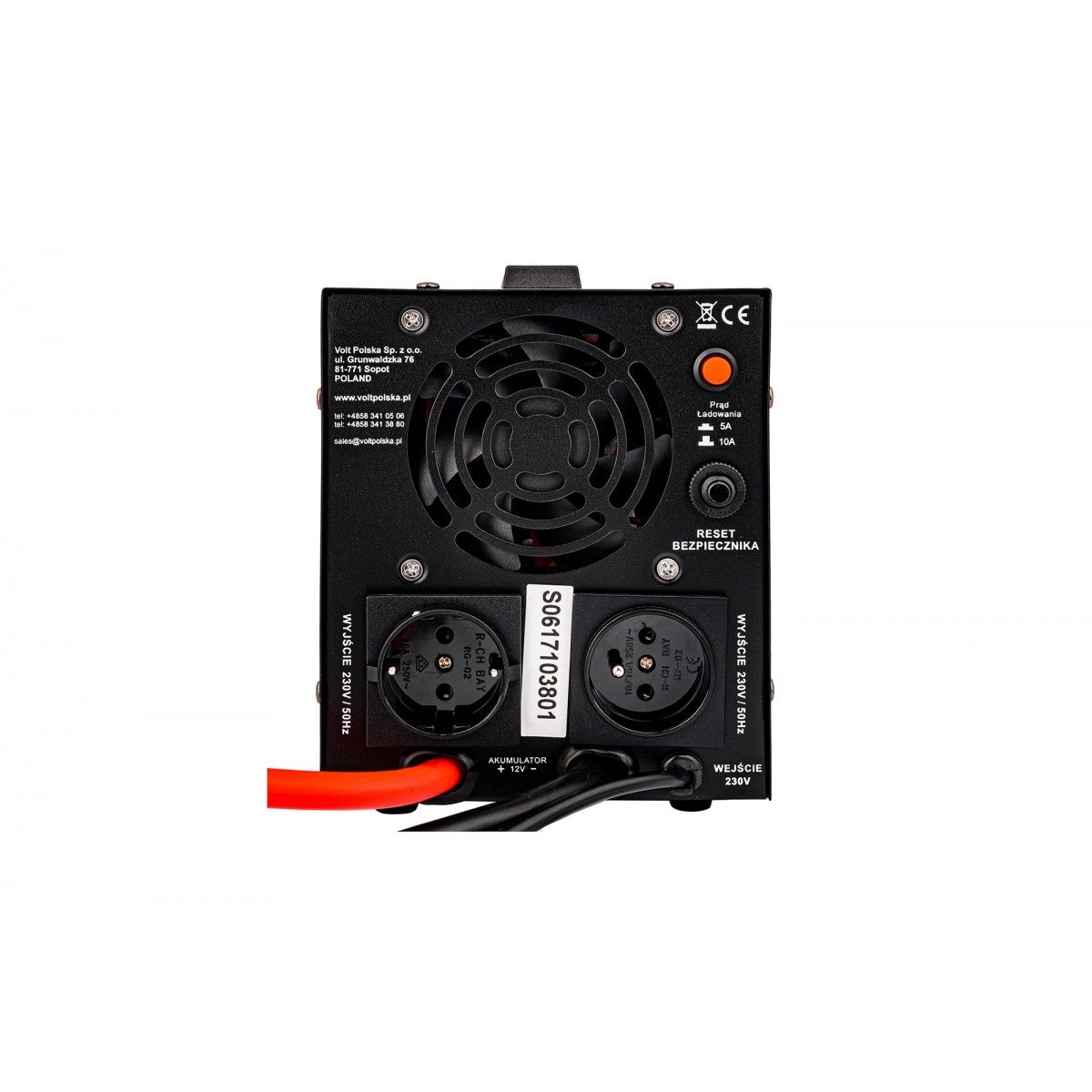 ДБЖ Перетворювач напруги Volt Polska SINUS PRO 800 E BLACK 12/230 В (500/800 Вт) - Зображення 3