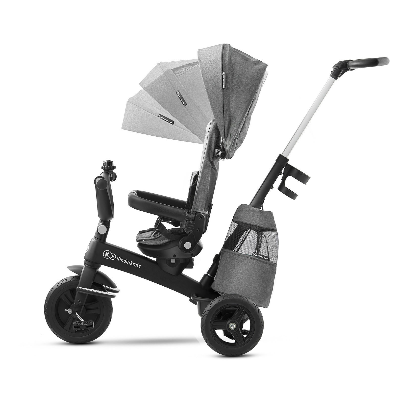 Велосипед триколісний KiderKraft EASYTWIST Platinum Grey - Зображення 7