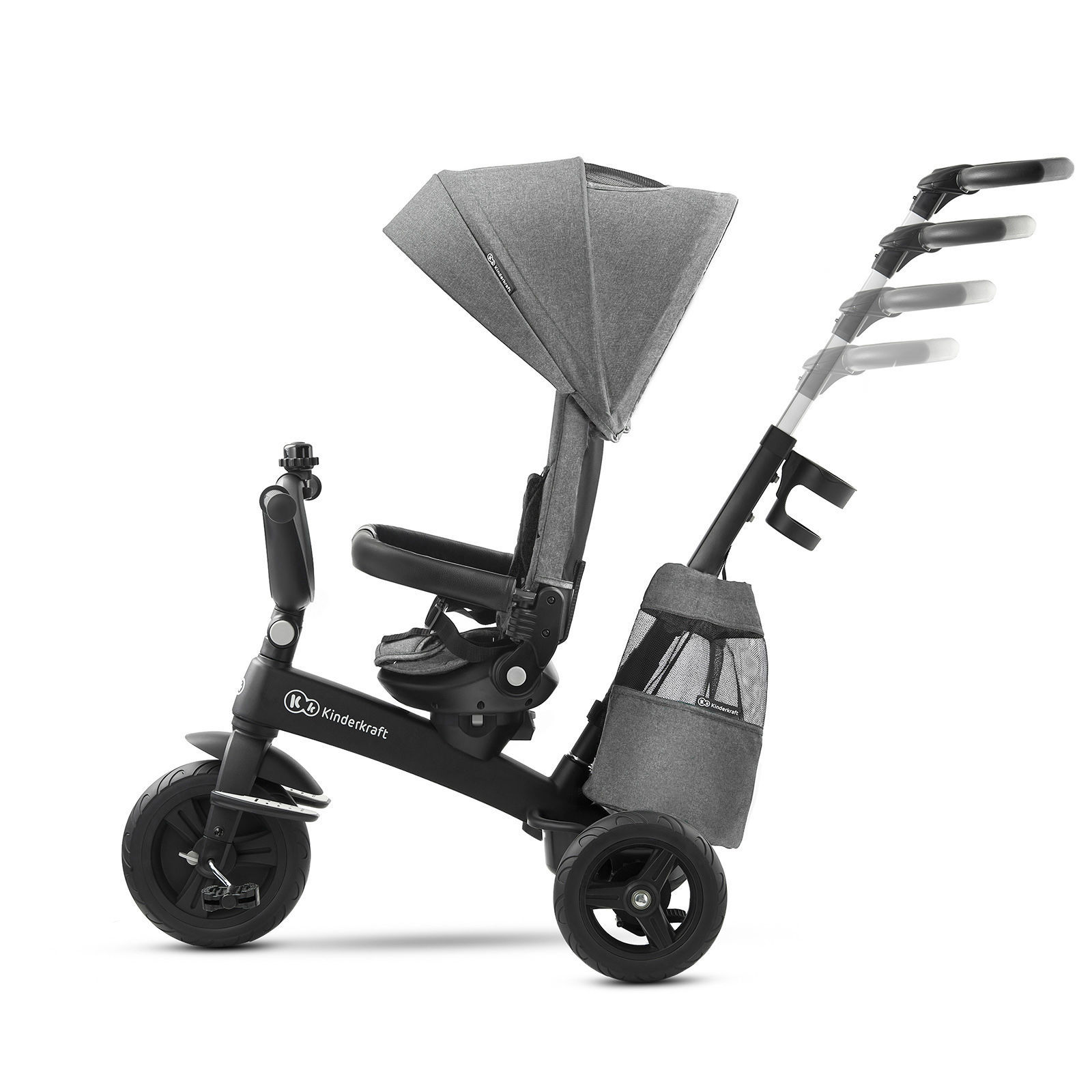 Велосипед триколісний KiderKraft EASYTWIST Platinum Grey - Зображення 8