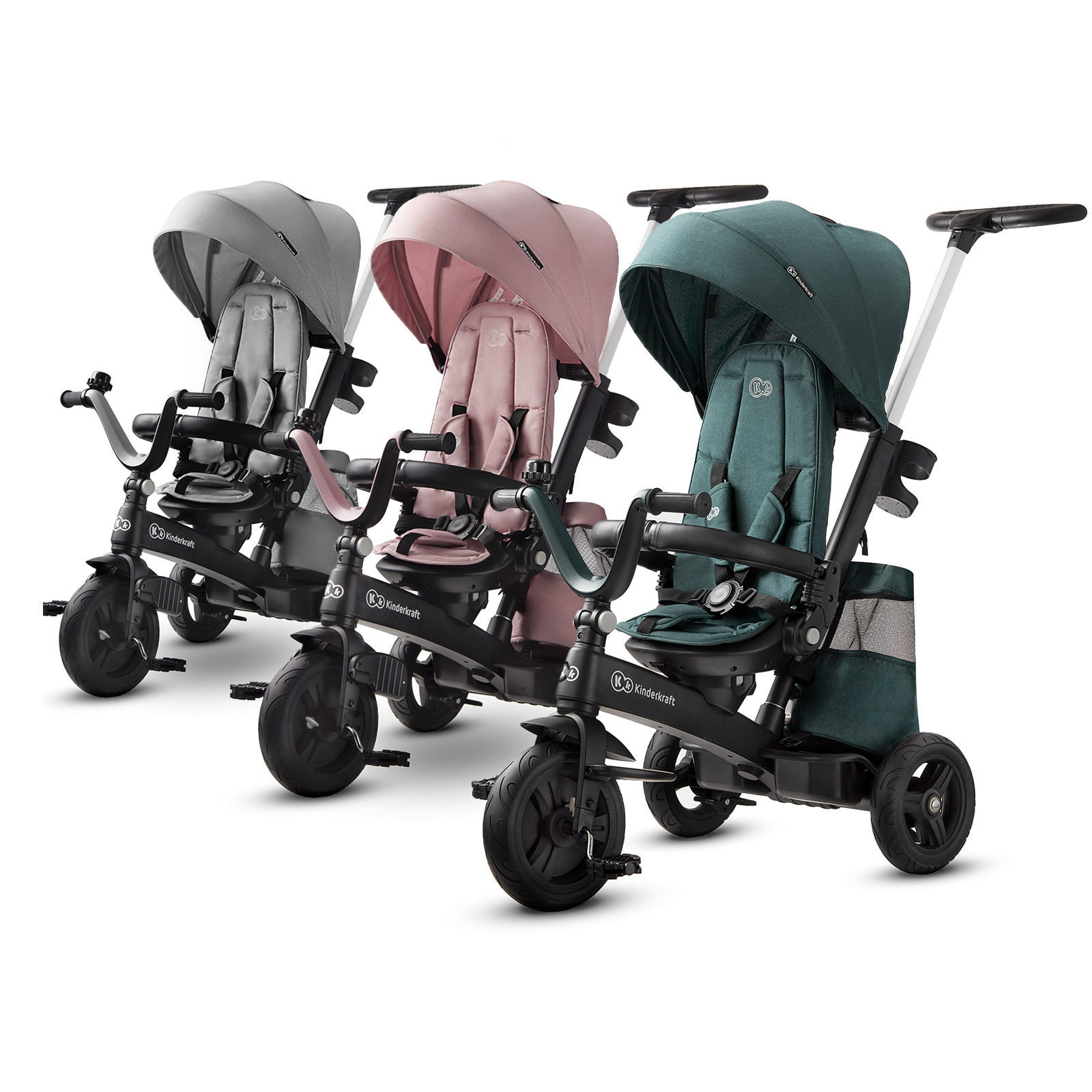 Велосипед триколісний KiderKraft EASYTWIST Platinum Grey - Зображення 14