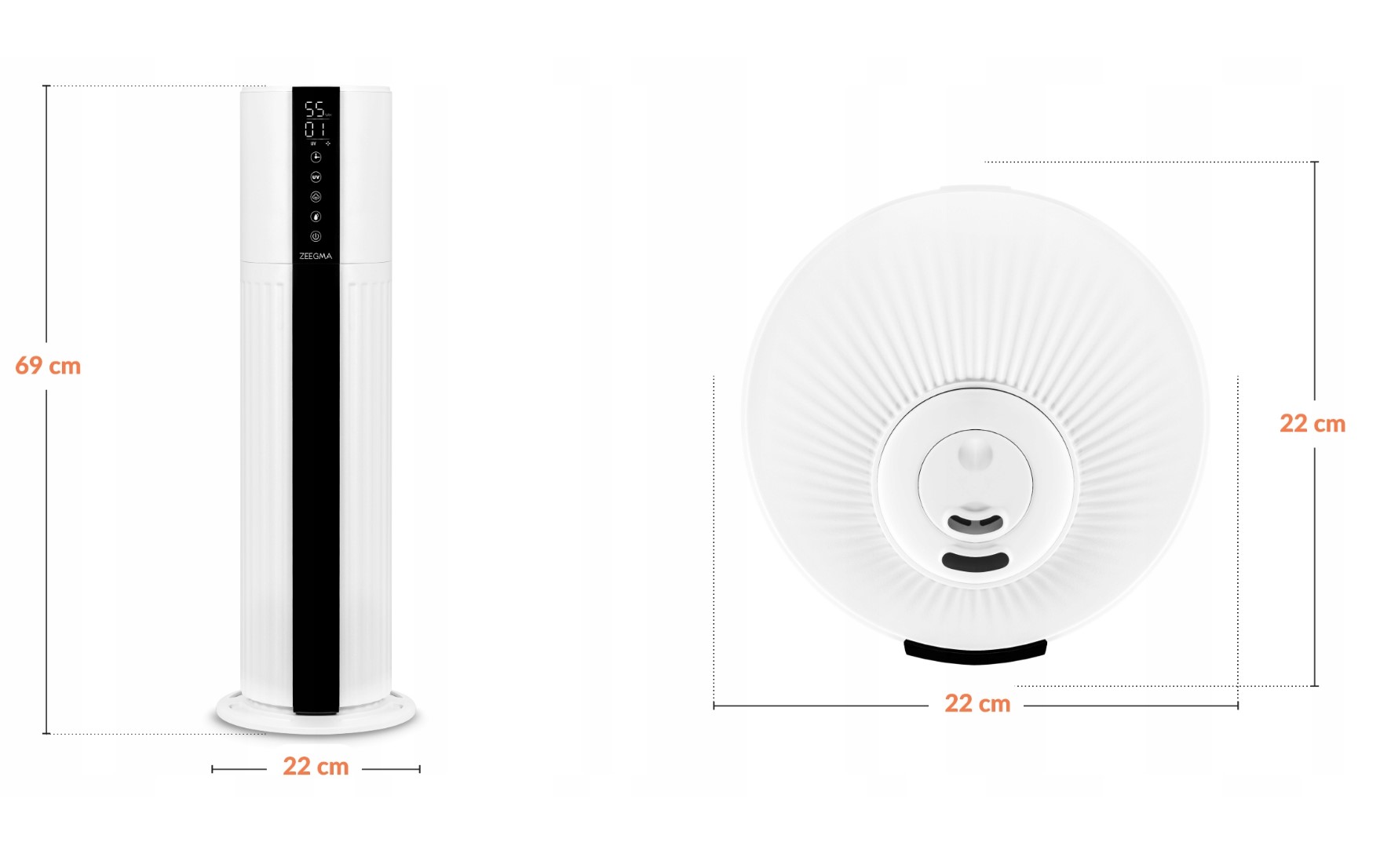 Зволожувач повітря Zeeegma VERS UV GRAND White 8 л - Зображення 15