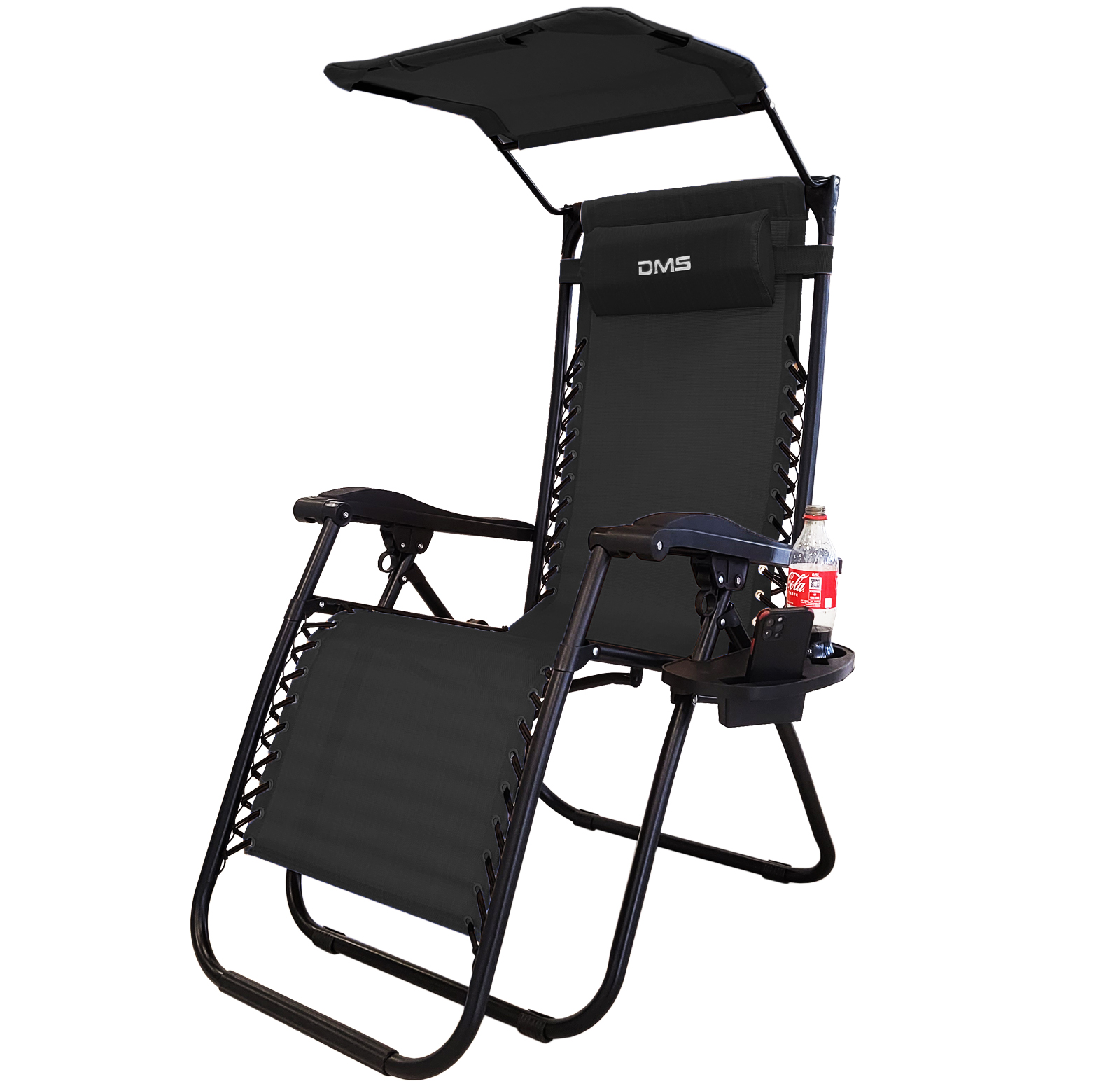 Розкладне садове крісло шезлонг DMS GLS-120B Black