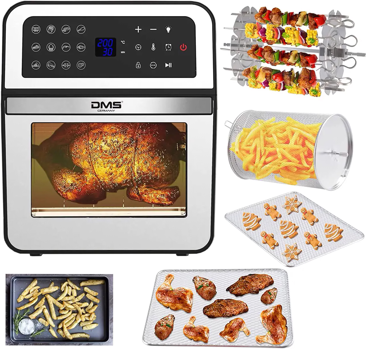 Багатофункціональна піч Air Fryer DMS HF-12S-XXXL 1800 Вт - Зображення 2