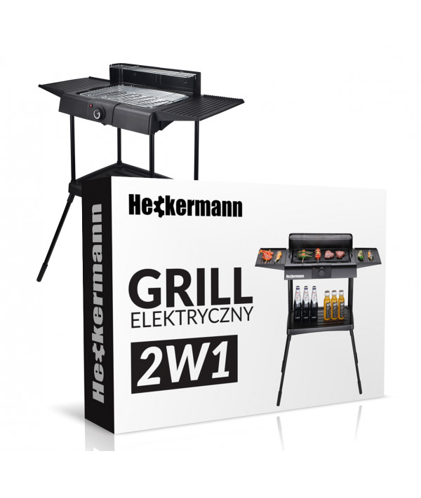 Настільний/садовий електрогриль 2400 Вт 2в1 Heckermann® BG 1703 - Зображення 8