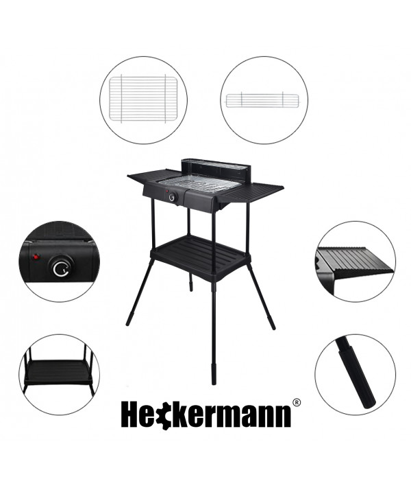 Настільний/садовий електрогриль 2400 Вт 2в1 Heckermann® BG 1703 - Зображення 9