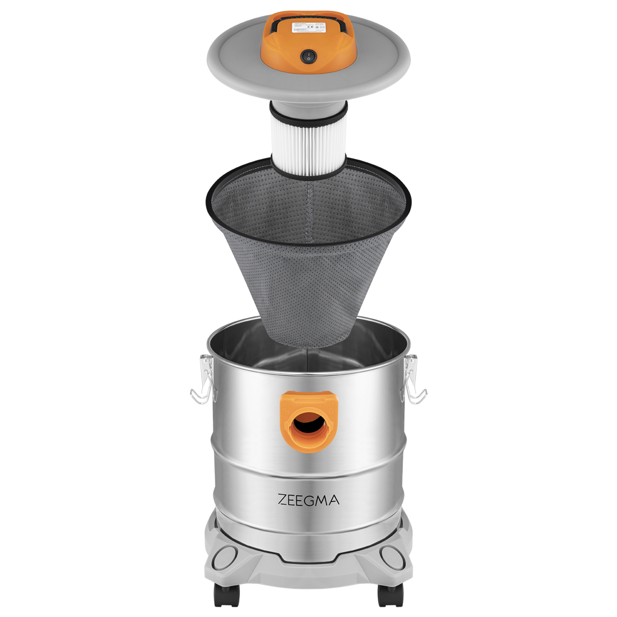Промисловий пилосос ZEEGMA ZONDER PRO ASH SILVER - Зображення 6