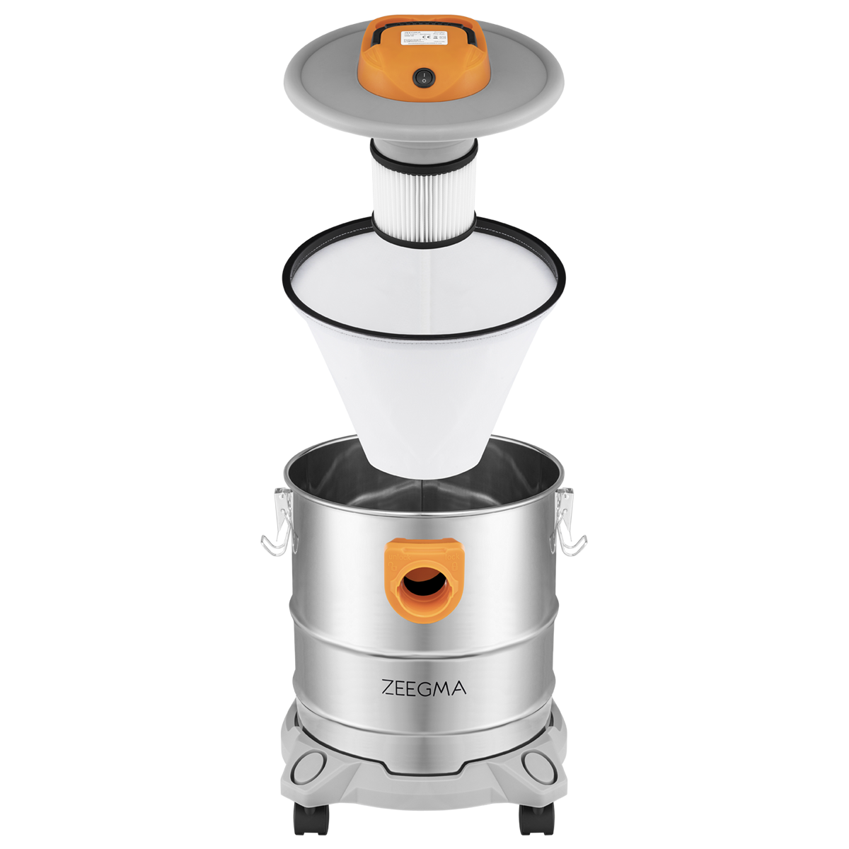 Промисловий пилосос ZEEGMA ZONDER PRO ASH SILVER - Зображення 7