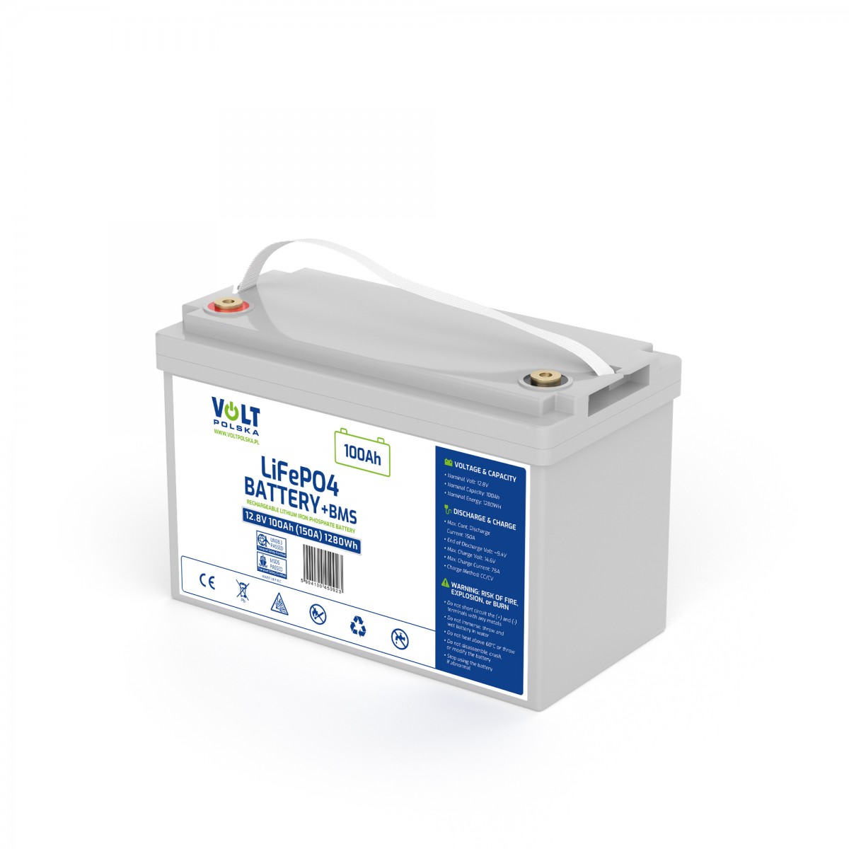 Акумуляторна батарея Volt Polska LiFePO4 12,8 V 100 Ah (150 А) + BMS