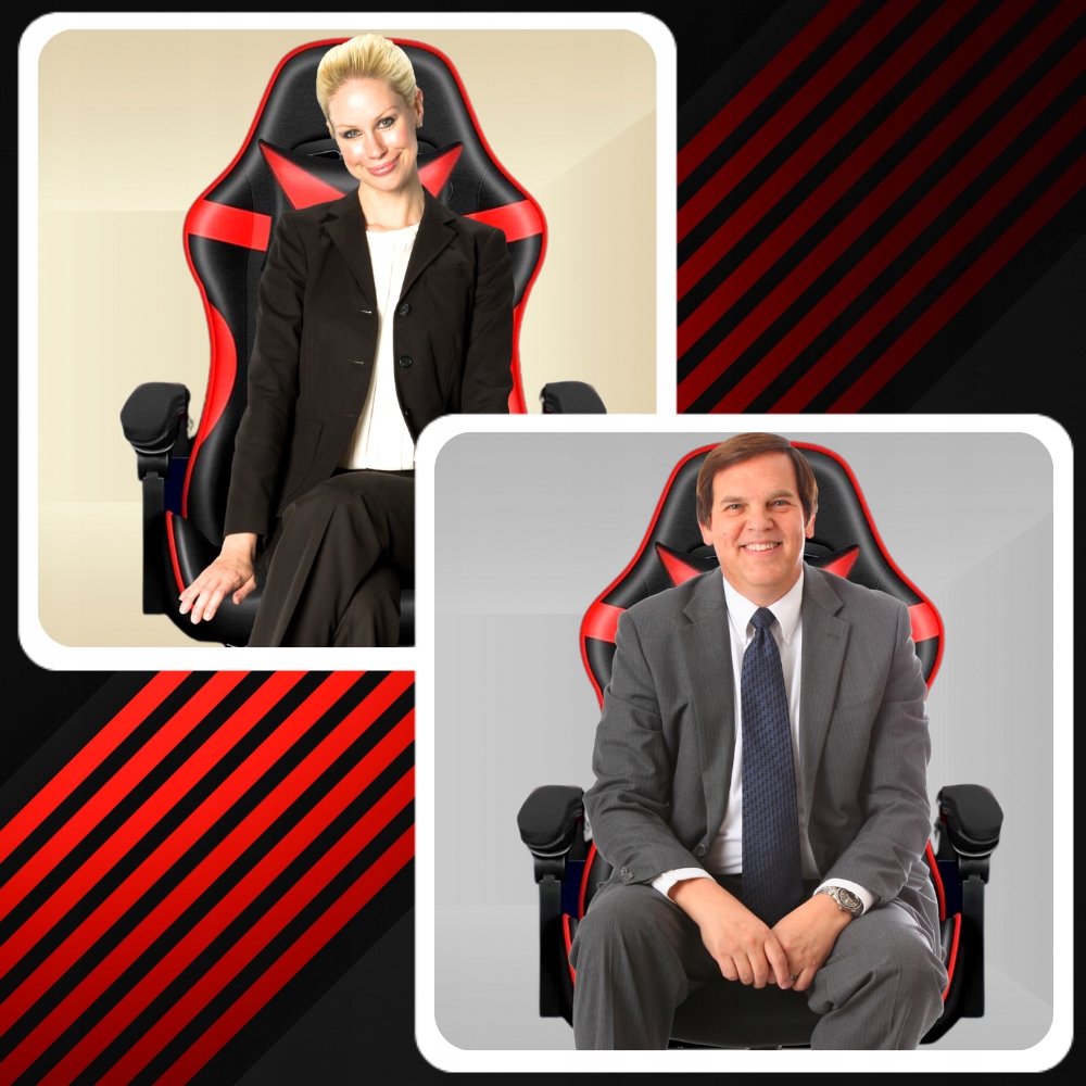 Крісло геймерське PLAYER з підставкою для ніг Red/Black - Зображення 16