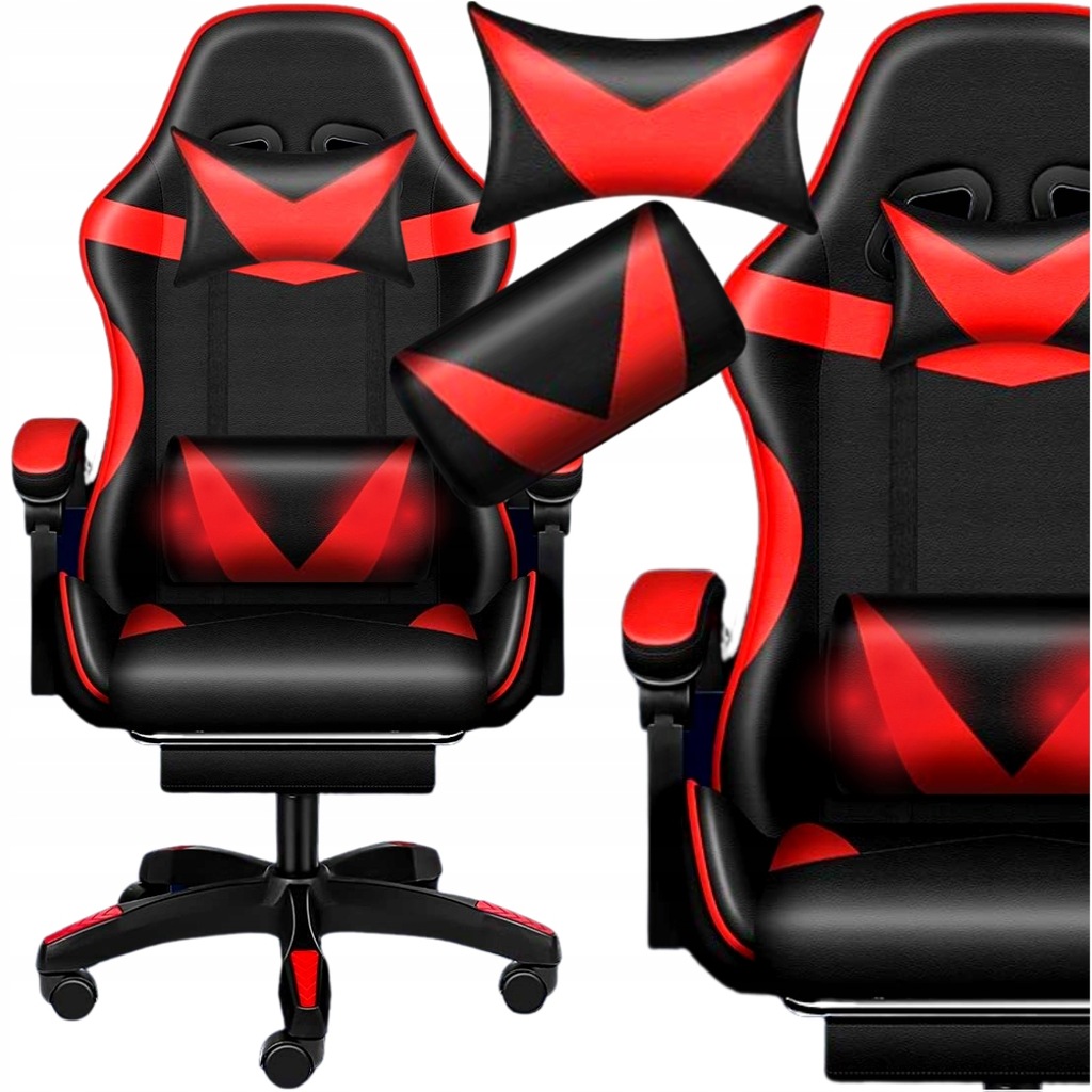 Крісло геймерське PLAYER з підставкою для ніг Red/Black - Зображення 2