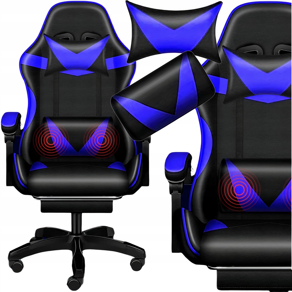 Крісло геймерське PLAYER з підставкою для ніг Blue/Black - Зображення 2