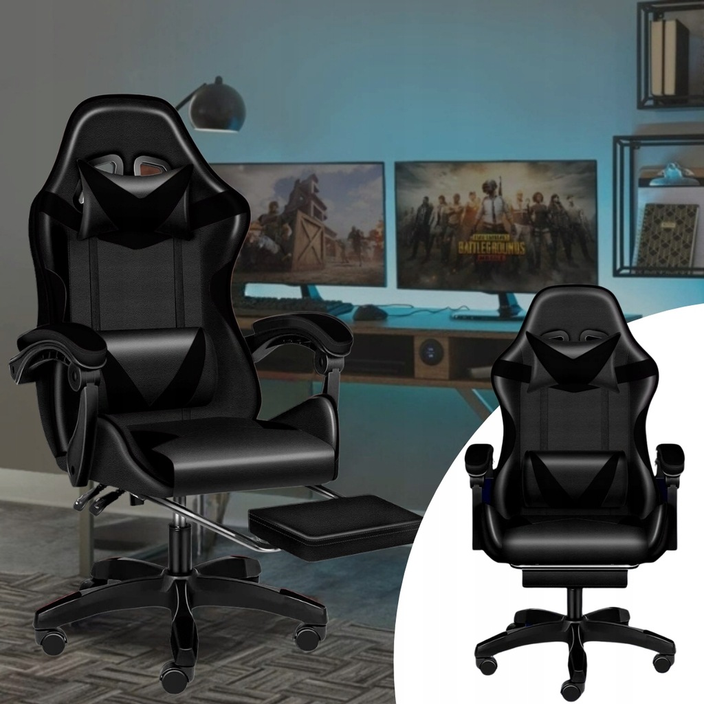 Крісло геймерське PLAYER з підставкою для ніг Black - Зображення 16
