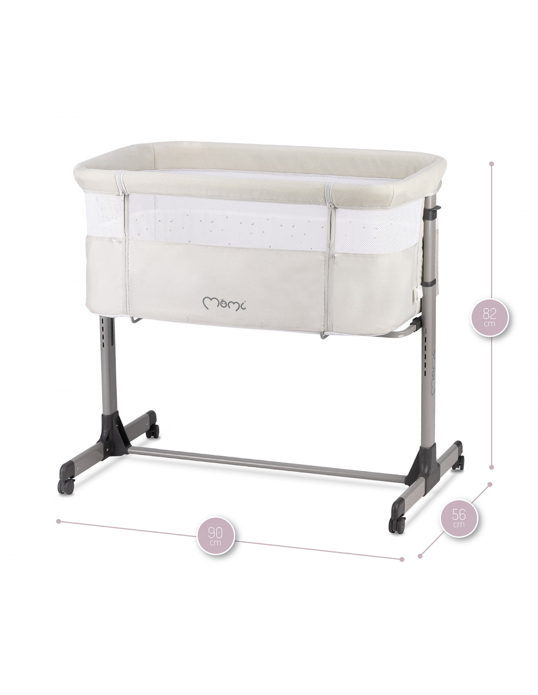Ліжечко приставне Momi Revo Light Grey - Зображення 11