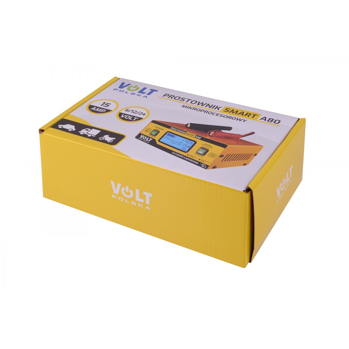 Зарядний пристрій Volt Polska SMART 6V/12V/24V 15A A80 - Зображення 4