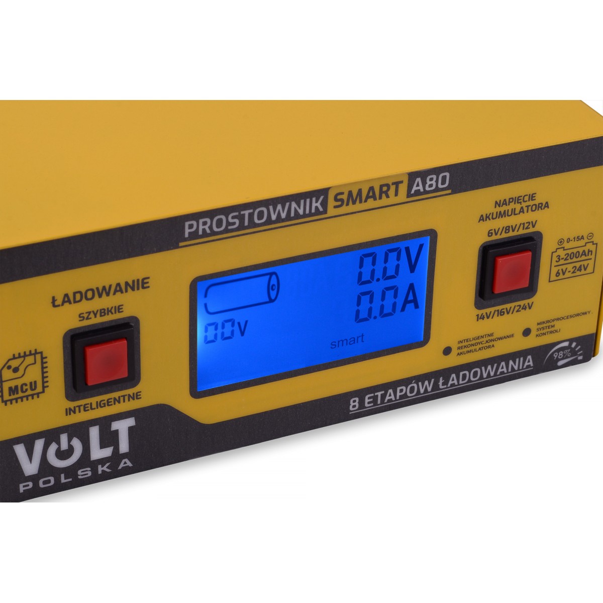 Зарядний пристрій Volt Polska SMART 6V/12V/24V 15A A80 - Зображення 2