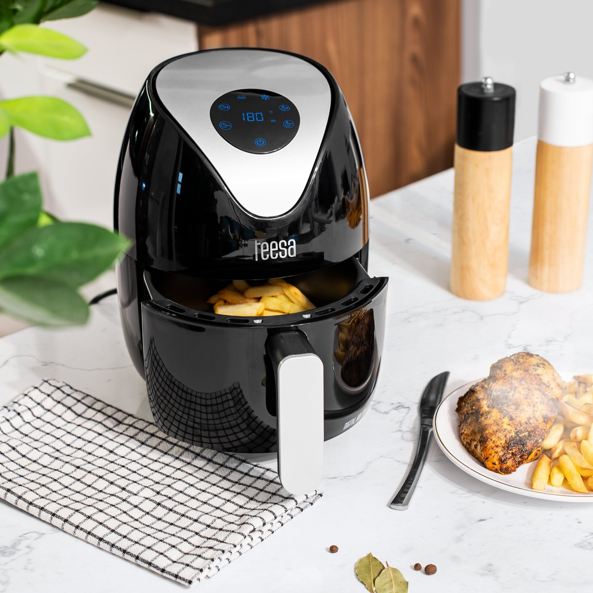 Аерогриль Аерофритюрниця TEESA DIGITAL AIR FRYER 1,8L - Зображення 6