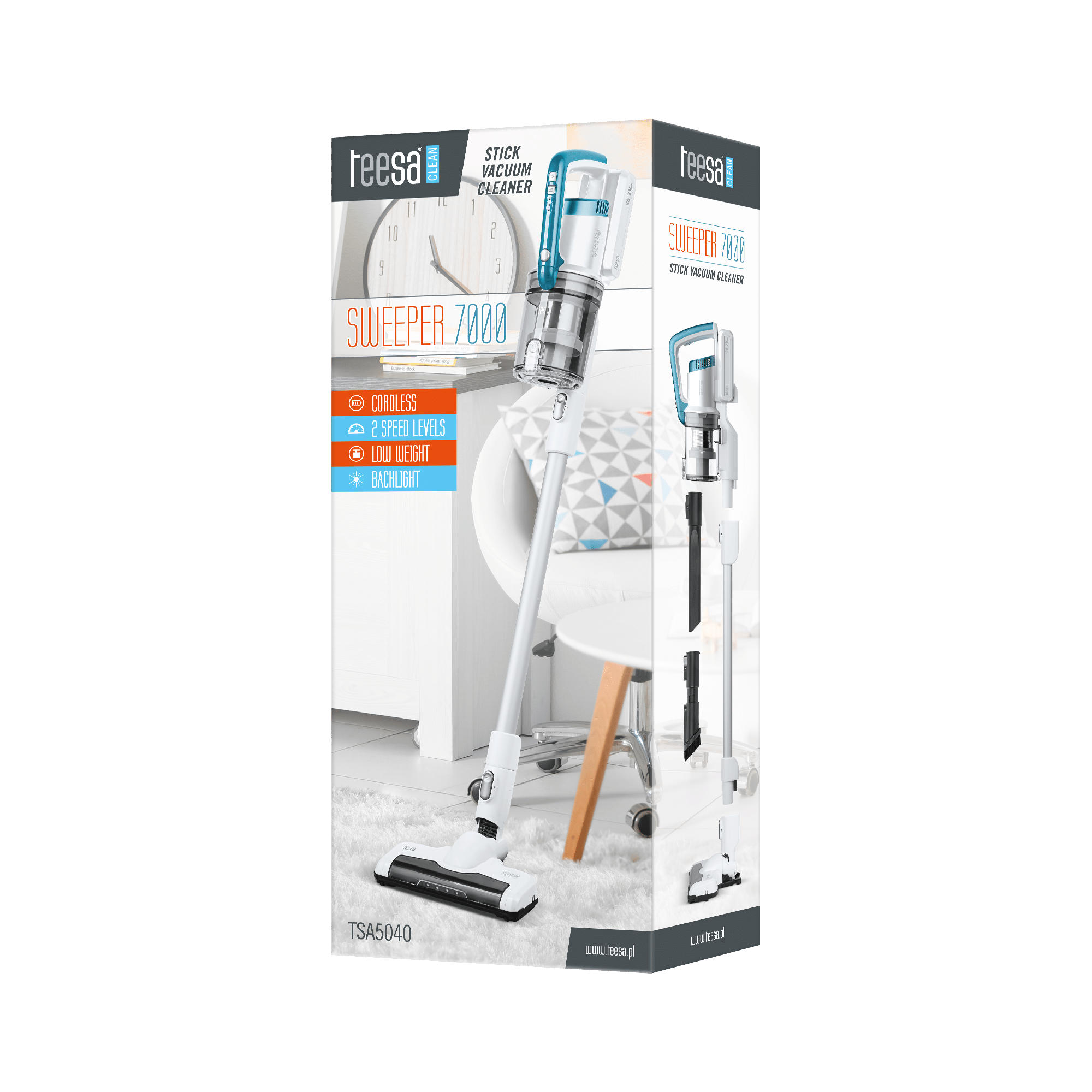 Акумуляторний пилосос TEESA SWEEPER 7000 2в1 - Зображення 5