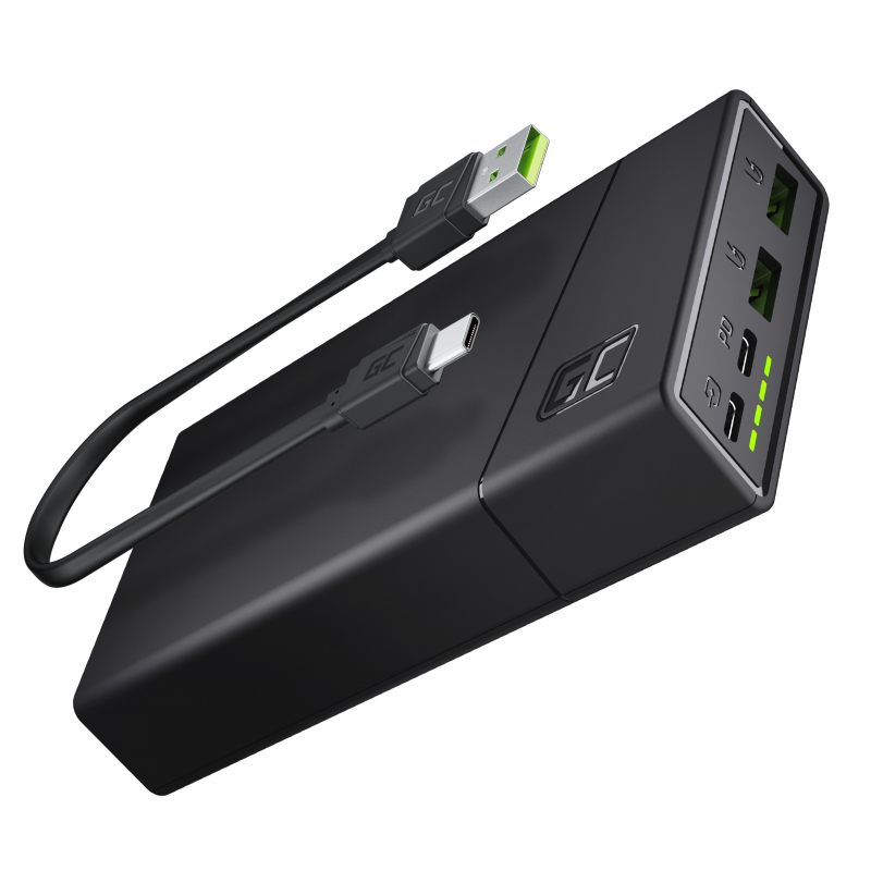 Power Bank Green Cell зі швидким заряджанням PowerPlay20 20000 мА·год 18 Вт