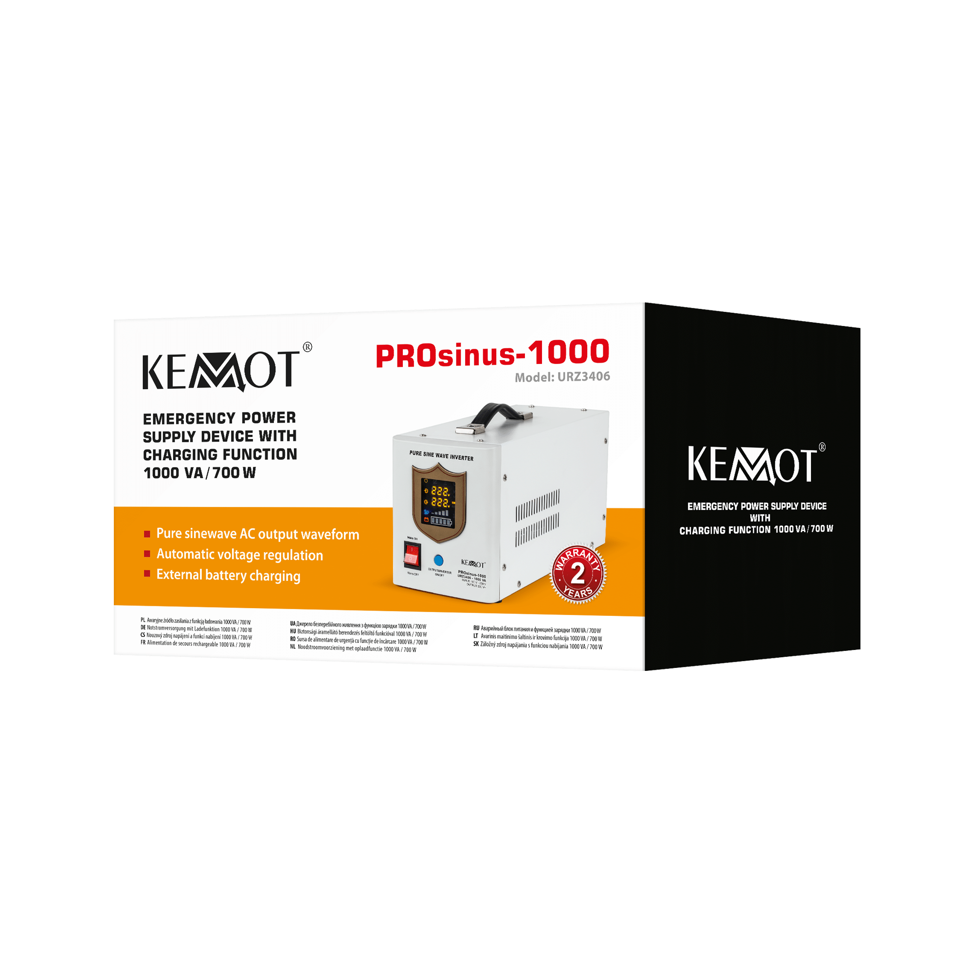 ДБЖ Перетворювач напруги KEMOT PROsinus 1000 12/230 V (700/1000W) - Зображення 4