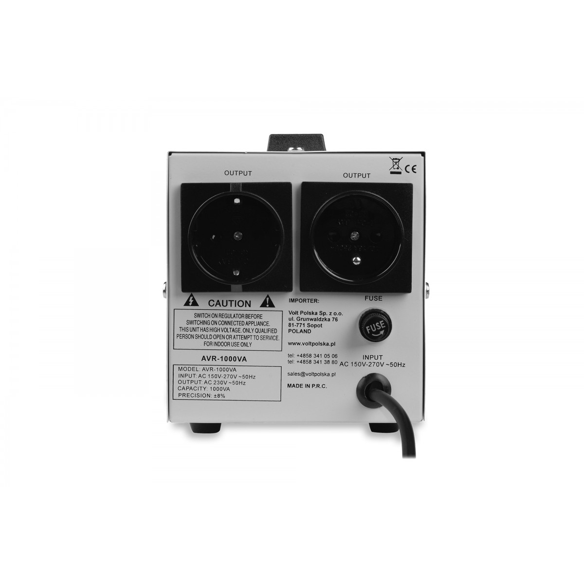 Стабілізатор напруги AVR Volt Polska AVR 1000VA 8-11% - Зображення 6