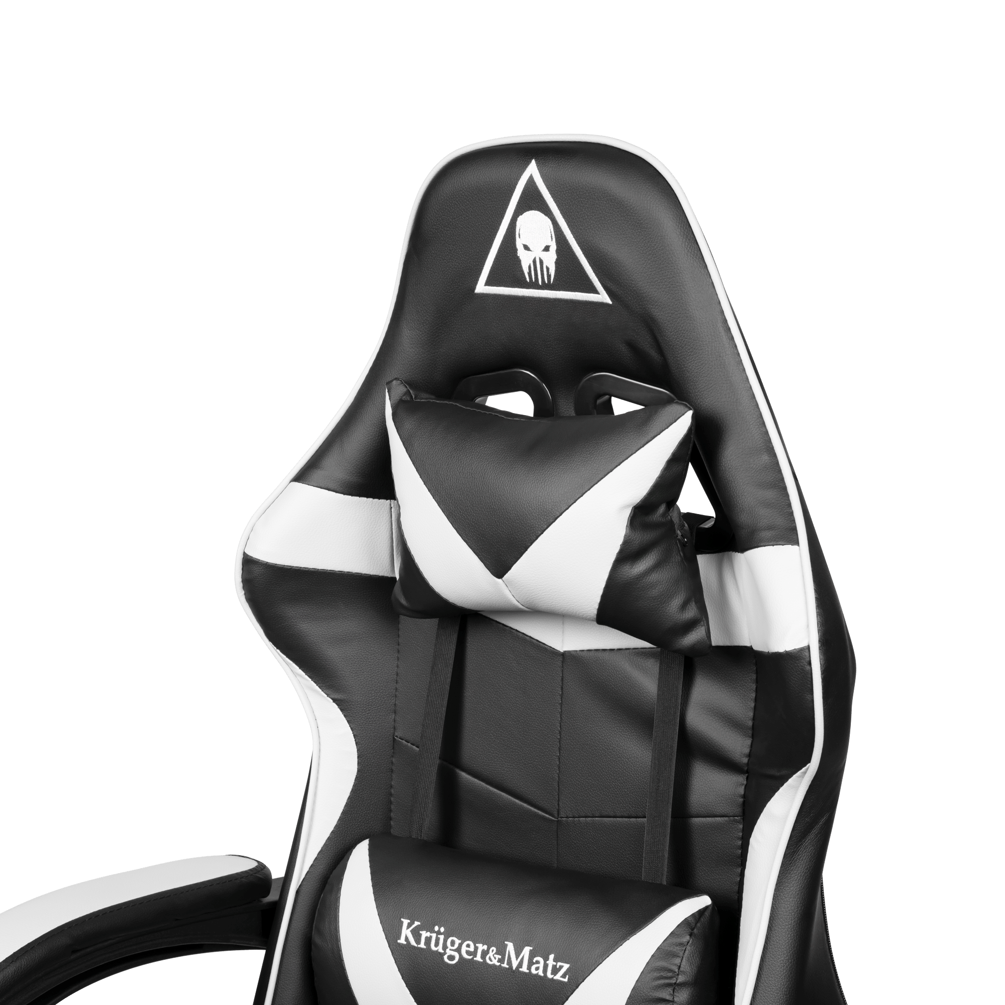 Крісло геймерське Kruger&Matz GX-150 з підставкою для ніг Black/White - Зображення 4