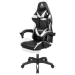 Крісло геймерське Kruger&Matz GX-150 з підставкою для ніг Black/White