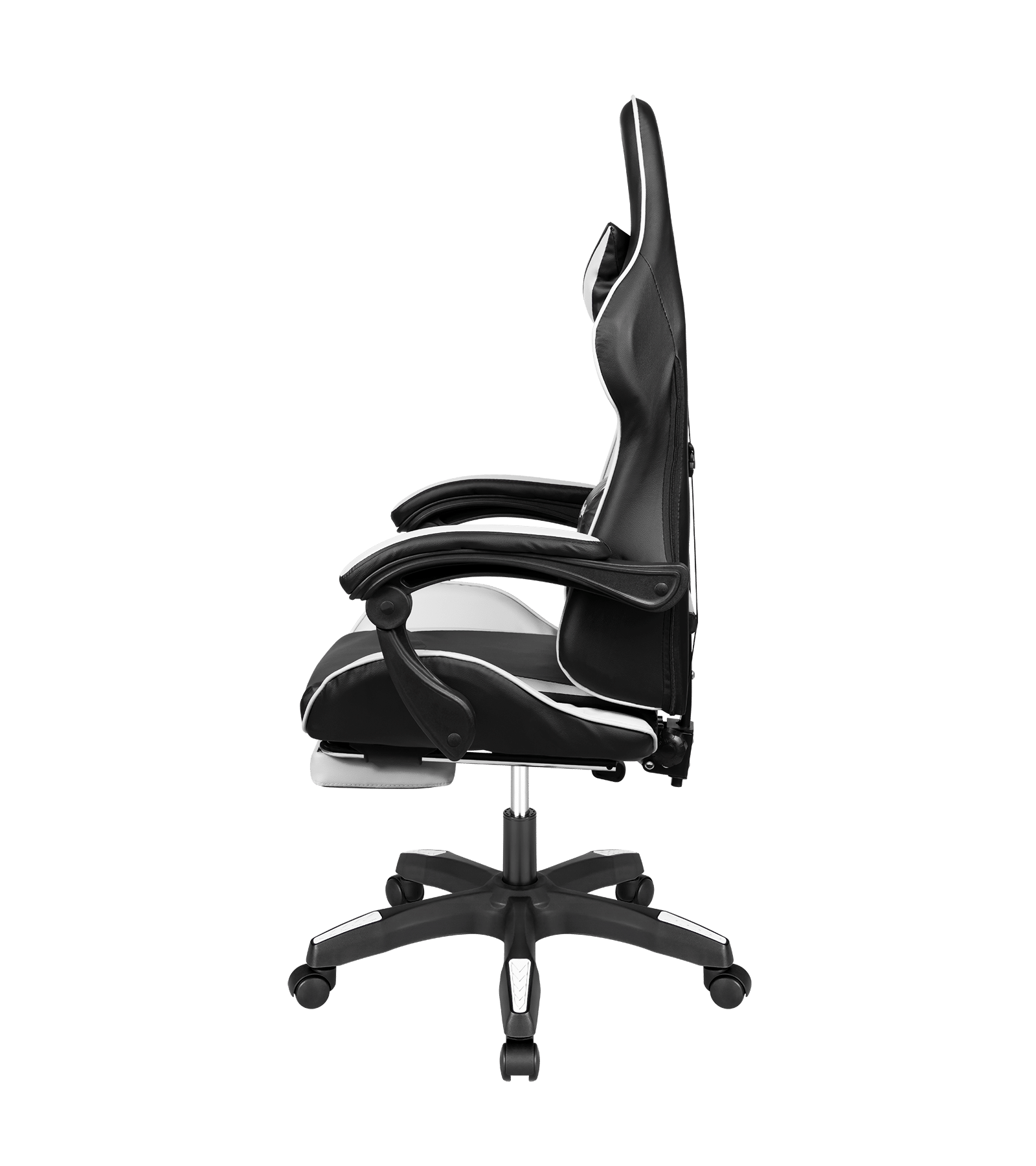 Крісло геймерське Kruger&Matz GX-150 з підставкою для ніг Black/White - Зображення 8