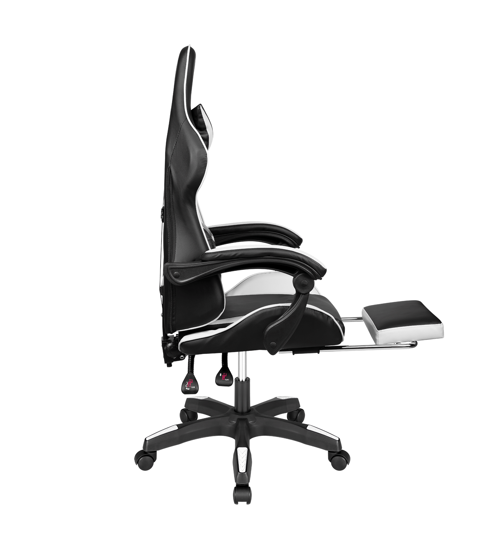 Крісло геймерське Kruger&Matz GX-150 з підставкою для ніг Black/White - Зображення 6