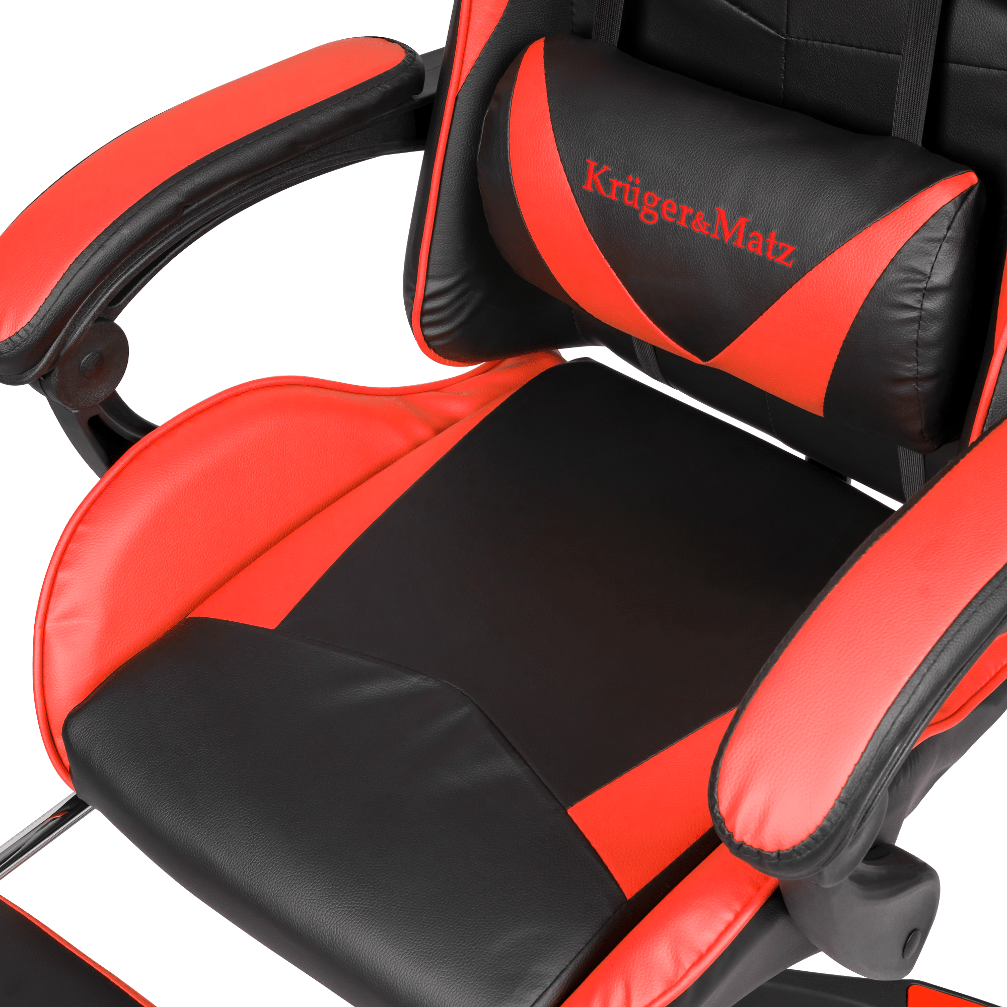 Крісло геймерське Kruger&Matz GX-150 з підставкою для ніг Red/Black - Зображення 6