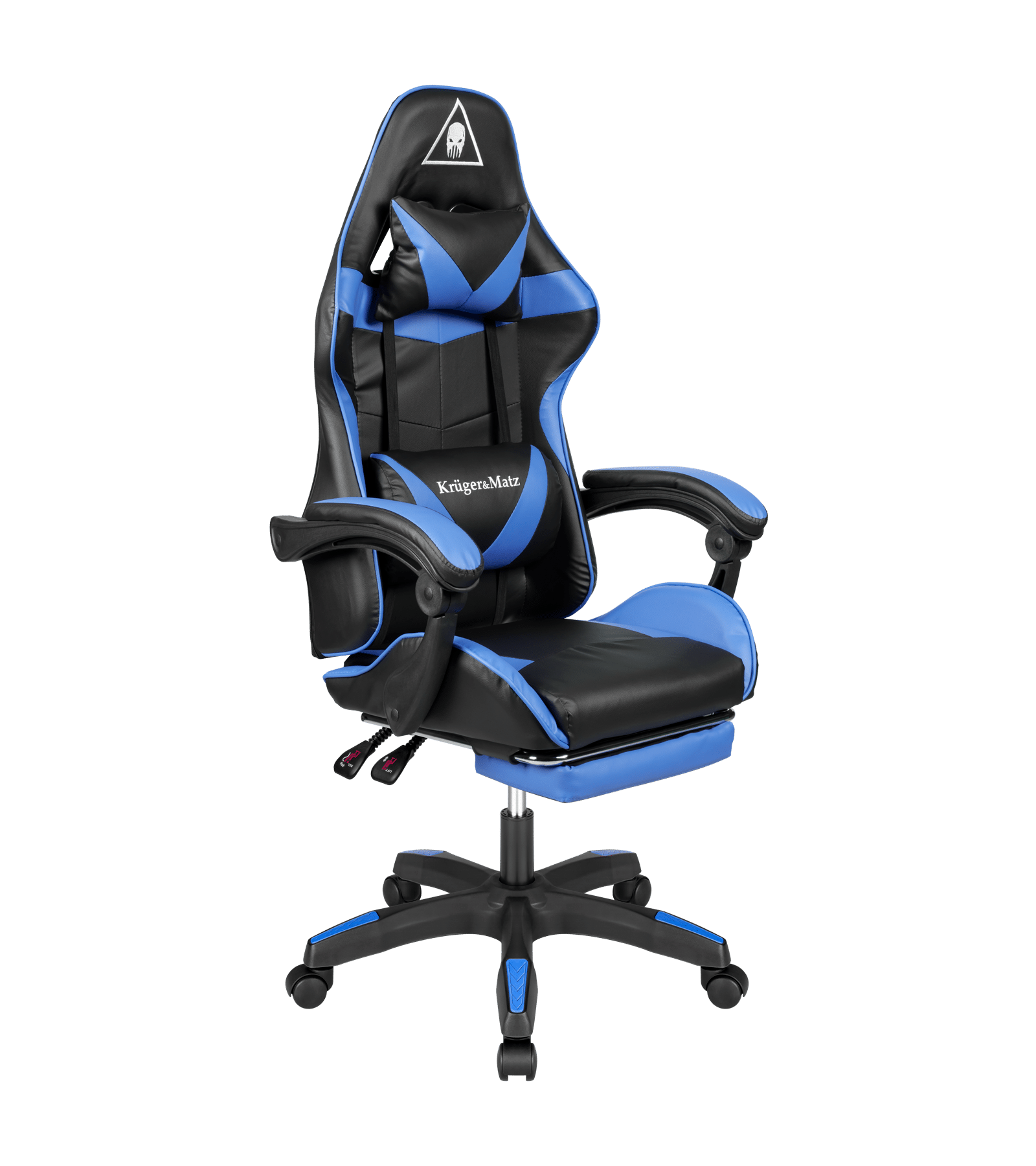 Крісло геймерське Kruger&Matz GX-150 з підставкою для ніг Black/Blue - Зображення 5