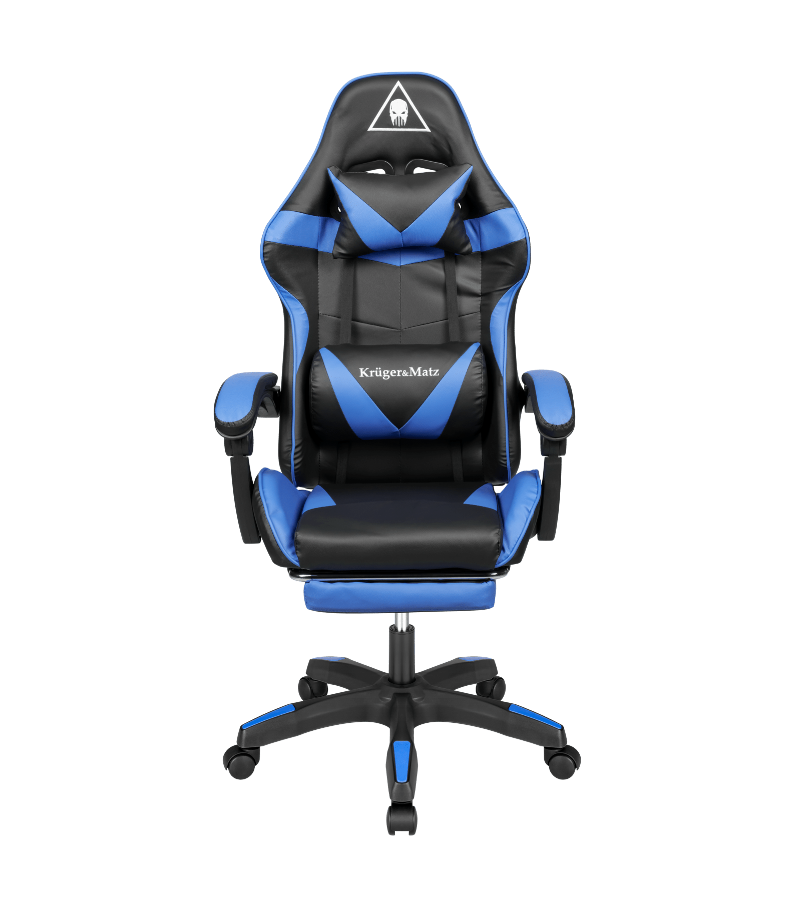 Крісло геймерське Kruger&Matz GX-150 з підставкою для ніг Black/Blue - Зображення 2