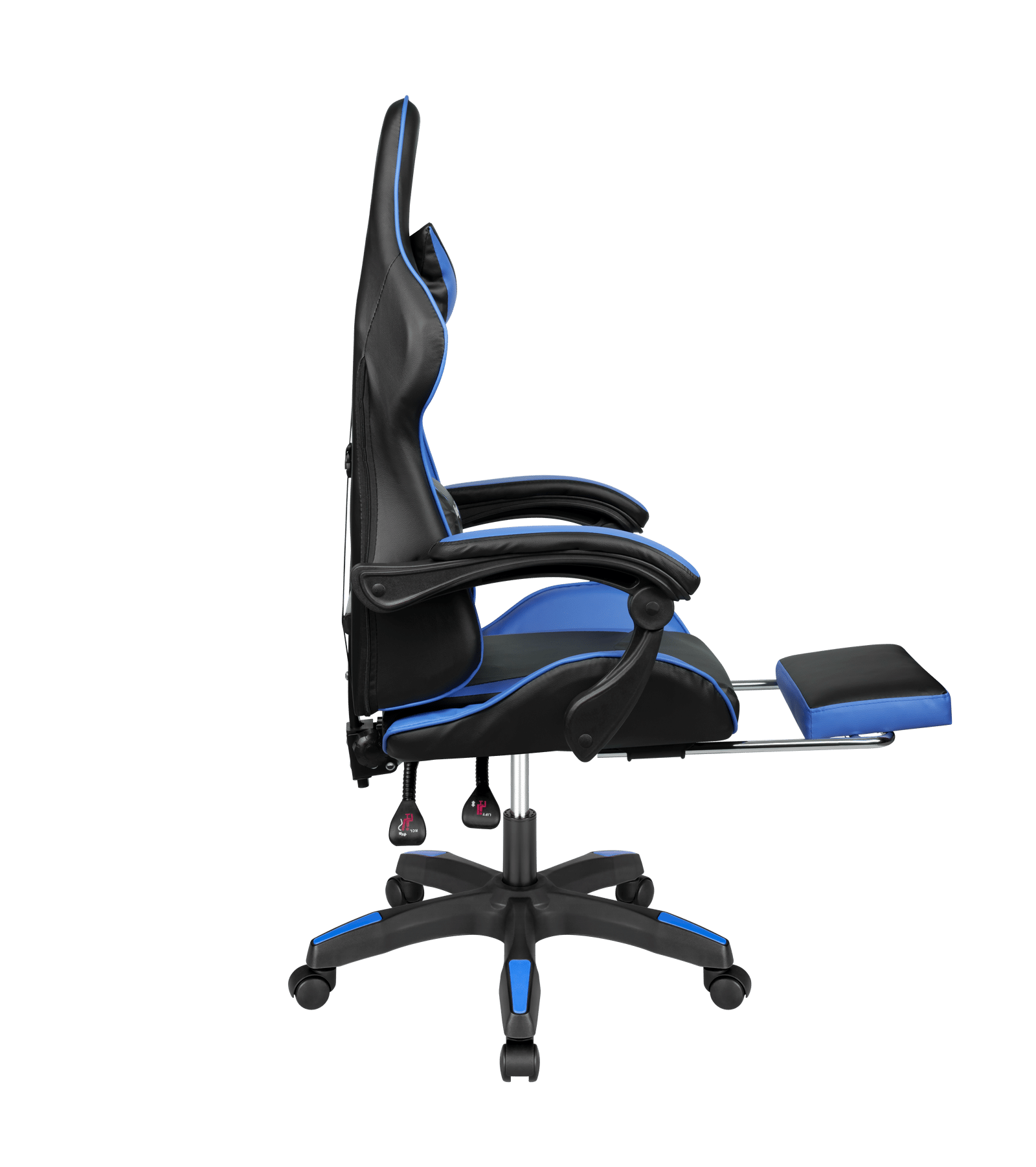 Крісло геймерське Kruger&Matz GX-150 з підставкою для ніг Black/Blue - Зображення 7