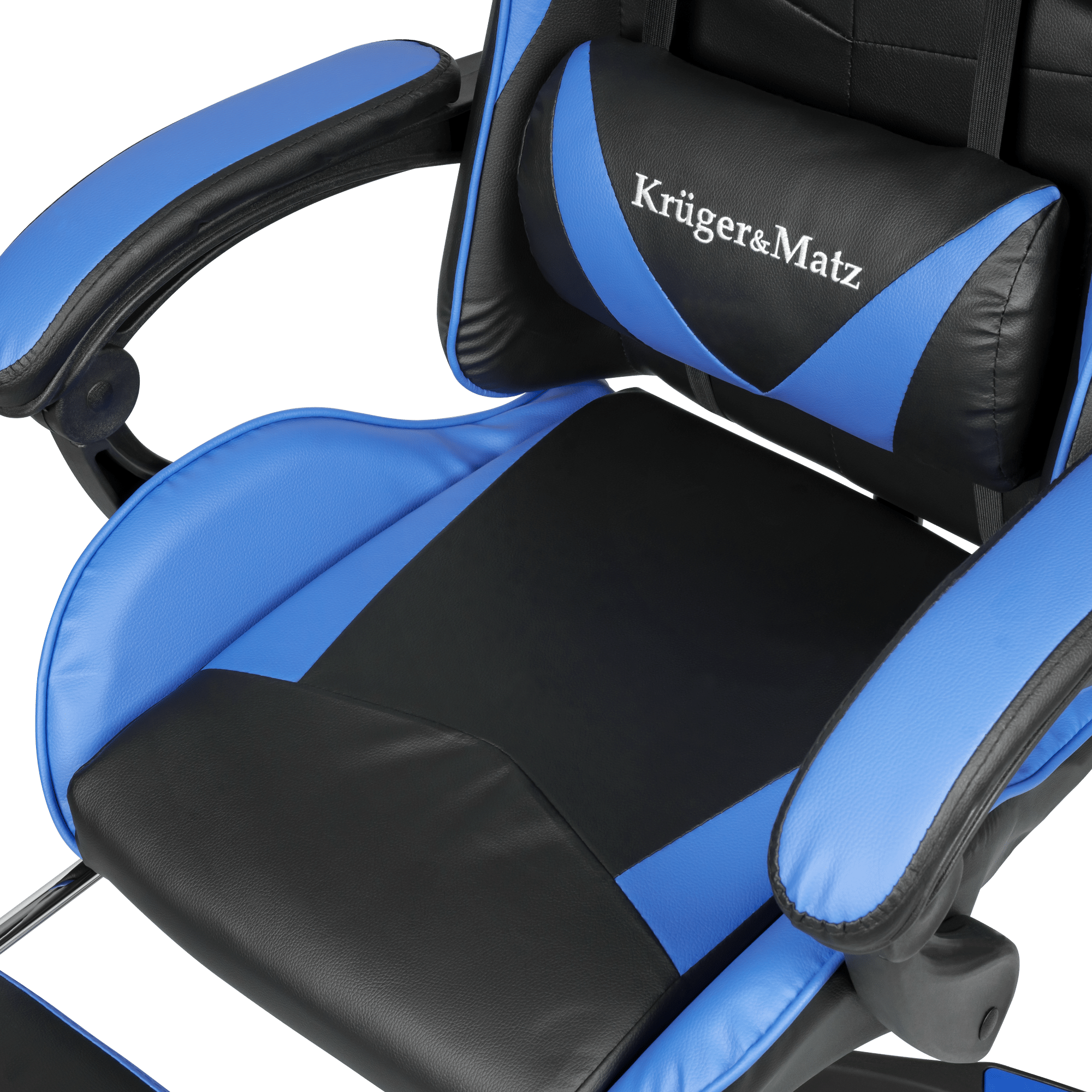 Крісло геймерське Kruger&Matz GX-150 з підставкою для ніг Black/Blue - Зображення 8