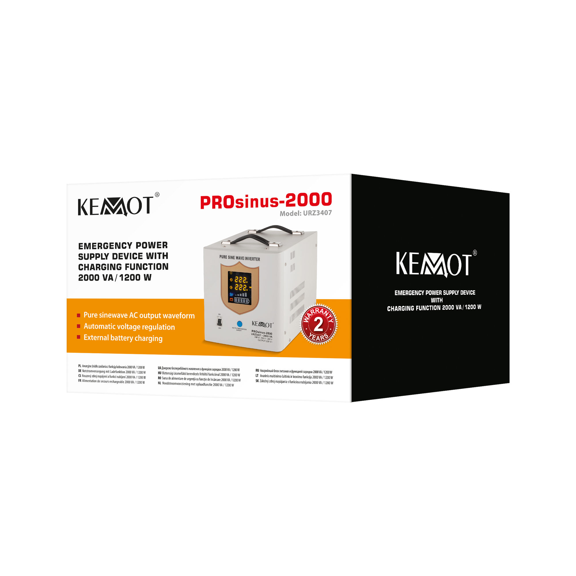 ДБЖ Перетворювач напруги KEMOT PROsinus 2000 12/230 V (2000VA/1200W) - Зображення 4