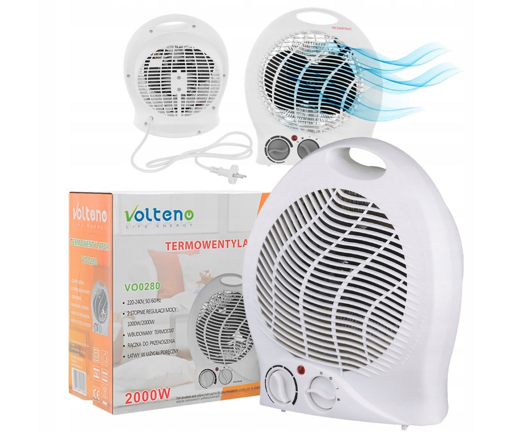 Тепловентилятор обігрівач 2в1 Volteno VO0280 2000W