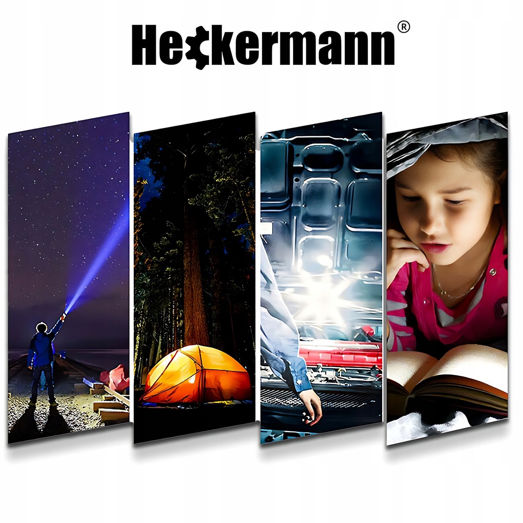 Потужний тактичний ліхтарик Heckermann 1690 LED ZOOM USB 5000 mAH 2500 lm - Зображення 7
