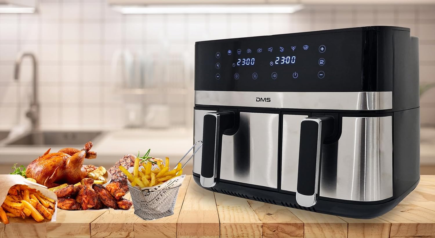 Аерофритюрниця двокамерна DMS HF-10E Duo 2800 Вт 6/4 л - Зображення 4