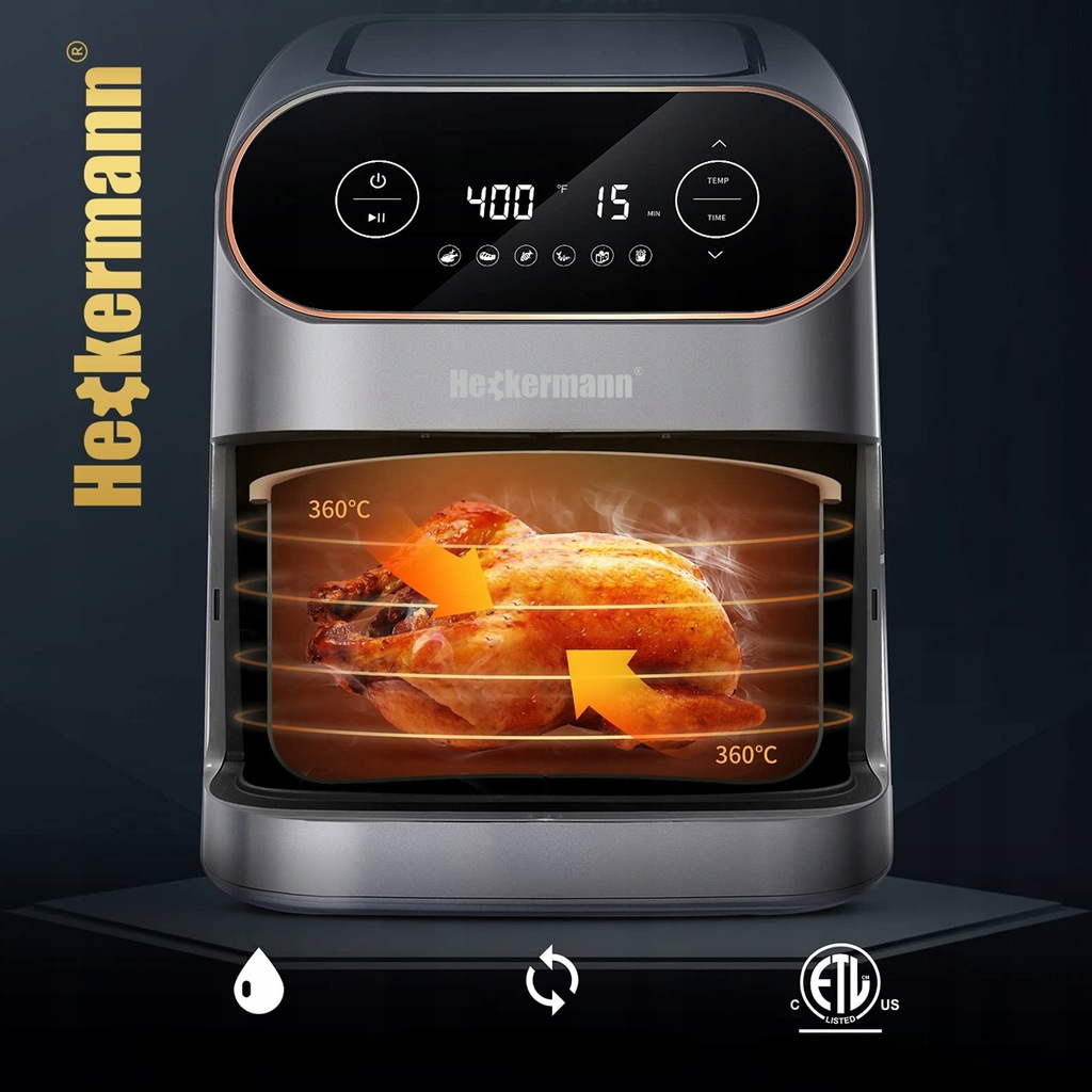 Аерогриль Аерофритюрниця Heckermann AF06 7л 2100W - Зображення 6