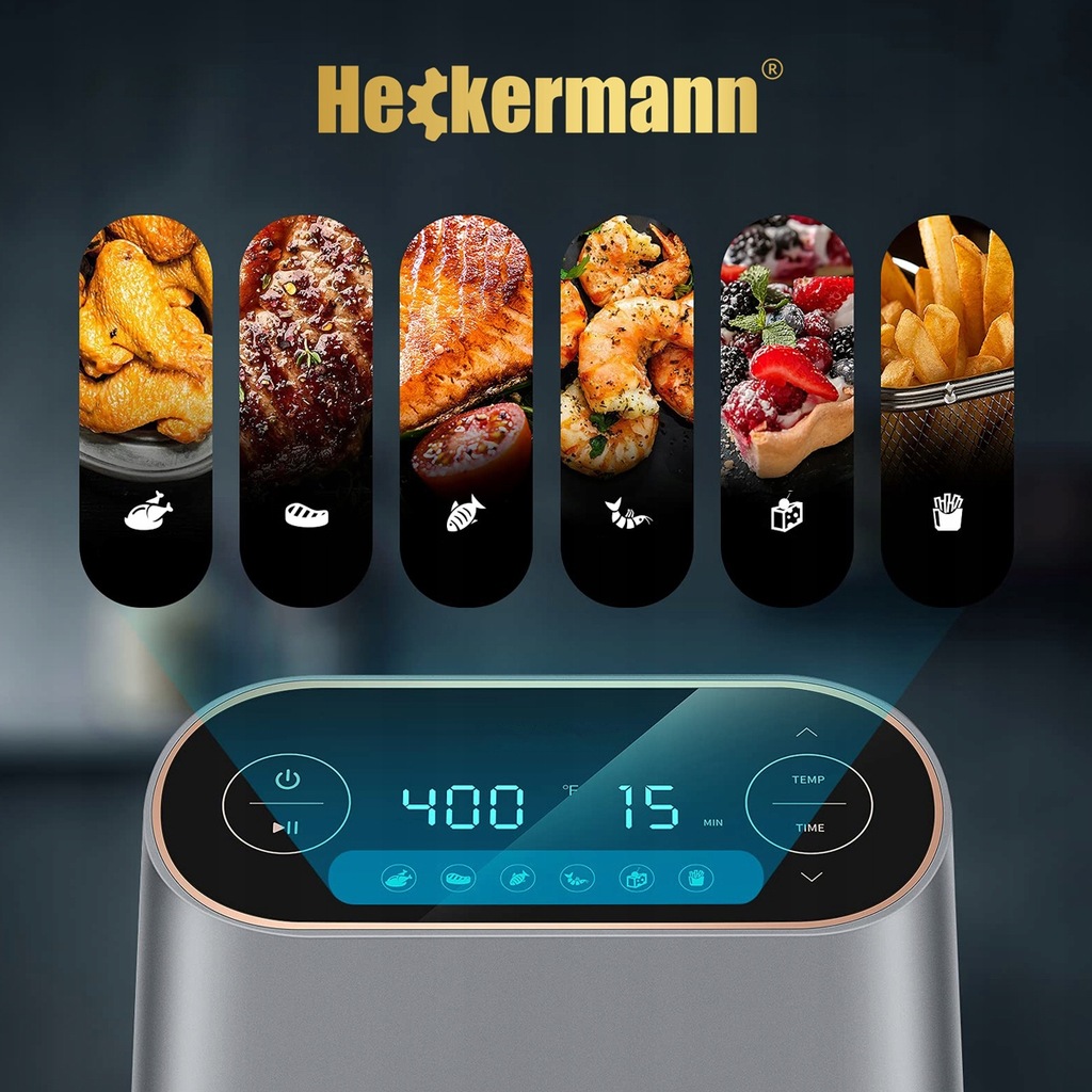 Аерогриль Аерофритюрниця Heckermann AF06 7л 2100W - Зображення 4