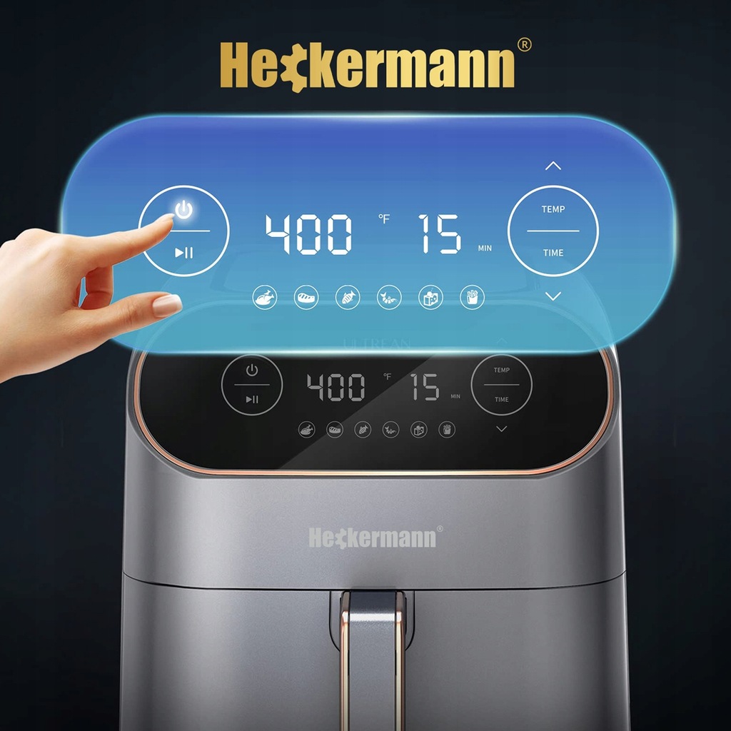 Аерогриль Аерофритюрниця Heckermann AF06 7л 2100W - Зображення 8
