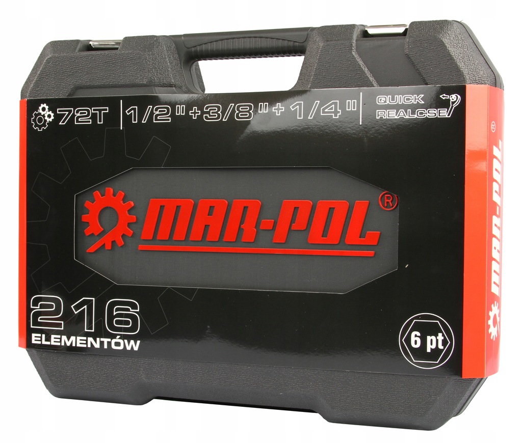 Набір інструментів MAR-POL M582221 CrV 216 ел. - Зображення 2