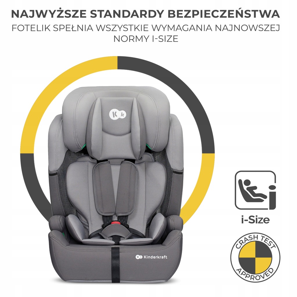 Автокрісло Kinderkraft Comfort Up i-Size Grey - Зображення 10