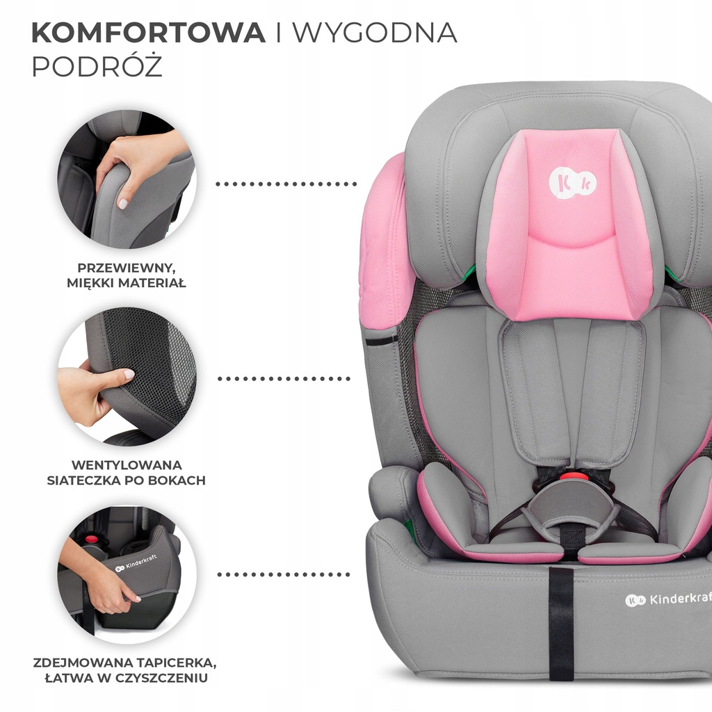 Автокрісло KiderKraft Comfort Up i-Size Pink - Зображення 12