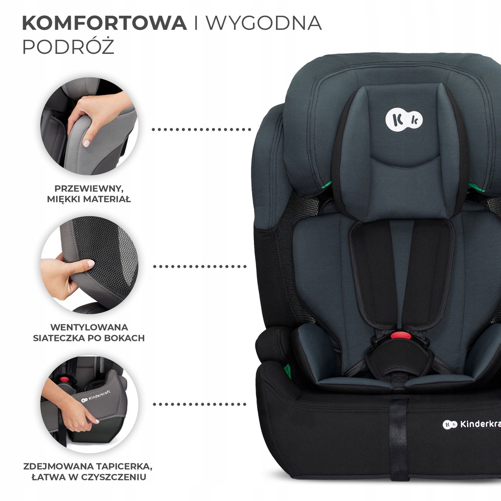 Автокрісло Kinderkraft Comfort Up i-Size Black - Зображення 10