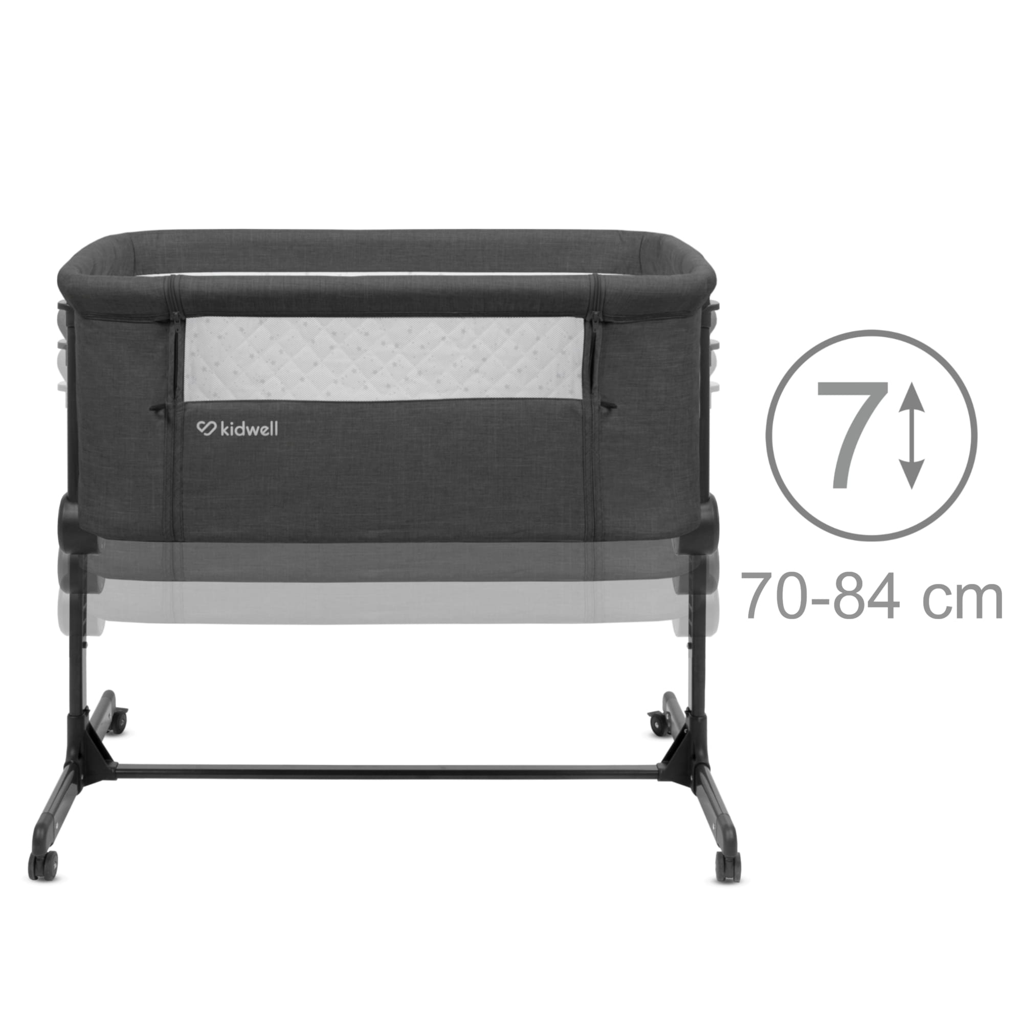Приставне ліжечко Kidwell Snuzzy Dark Grey - Зображення 6