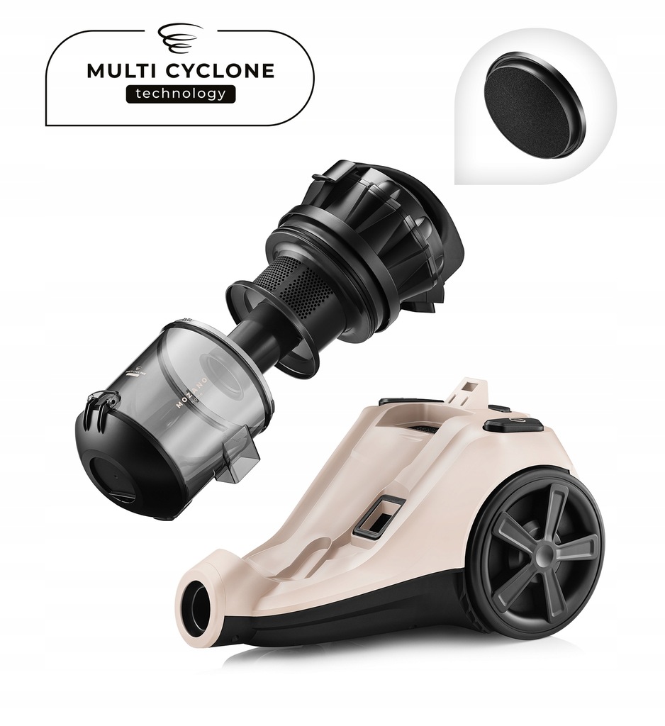 Циклонний пилосос без мішка Mozano Max Cyclonic 4000W Beige - Зображення 3
